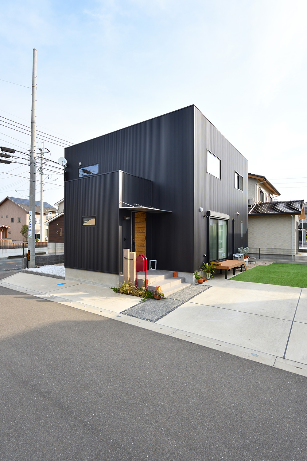 黒いガルバの四角いお家 注文住宅simple Box Box シンプルボックス ボックス 注文住宅施工事例 福岡 久留米の注文住宅会社ホームラボ