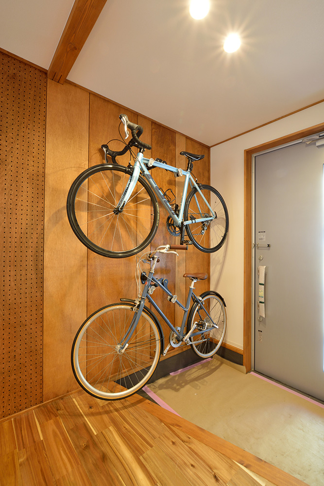 自転車 収納 diy