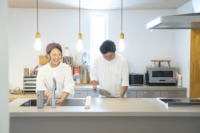 福岡県久留米市の注文住宅会社ホームラボ　HOMEiのキッチン施工事例画像