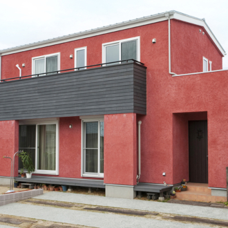 福岡県久留米市の注文住宅会社ホームラボ　HOMEiの外観施工事例画像